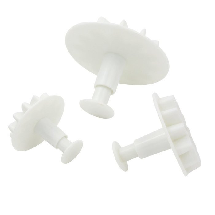 Outop Fondant Cake Cutter Mold Decorating Plunger Sugarcraft Snowflake Cutter Tools Set Pack of 3pcs N4