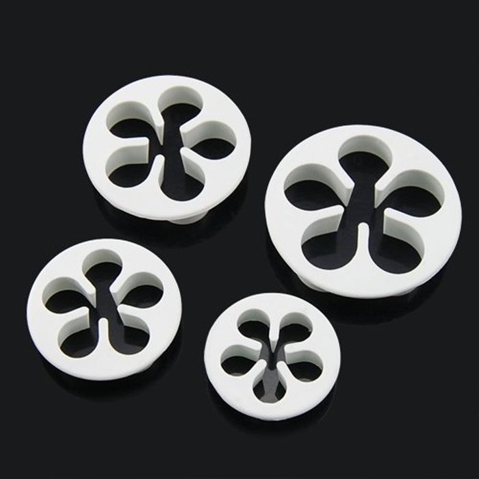 Outop Fondant Cake Cutter Mold Decorating Plunger Sugarcraft Snowflake Cutter Tools Set Pack of 3pcs N7