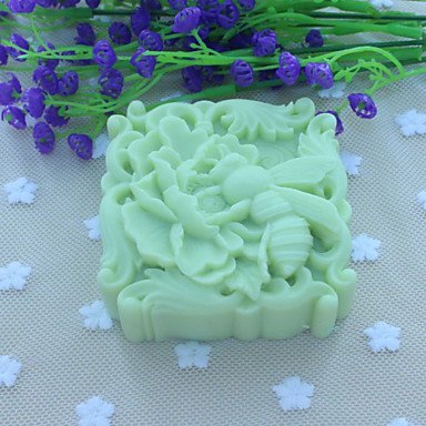 Y&XL&H Bee Flowers Handmade Soap Mold Fondant Cake Chocolate Silicone Mold, Decoration Tools Bakeware N3