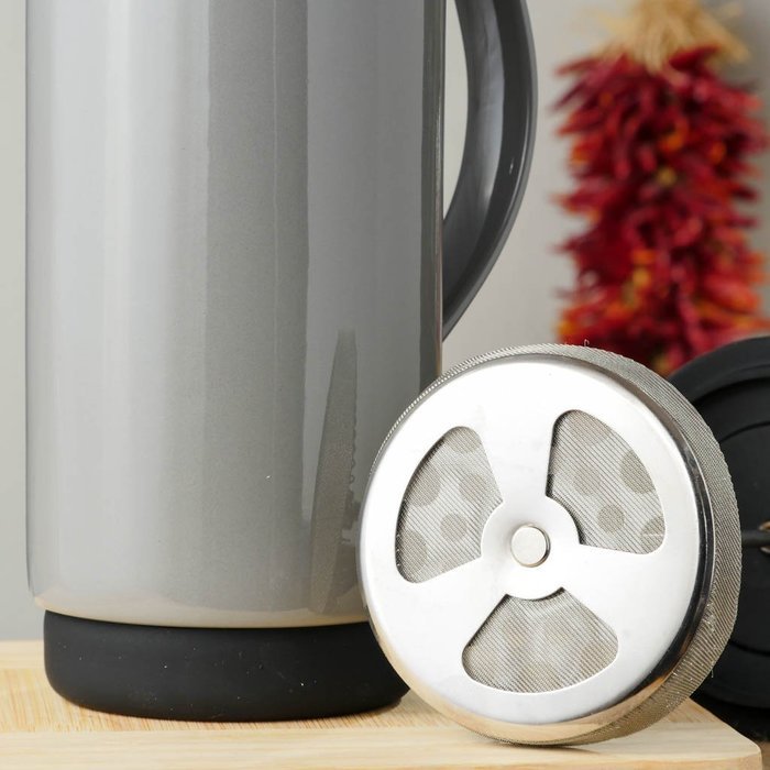 Ceramic French Press Coffee Press + Bonus Wooden Spoon (Carrot, 32 oz) N29