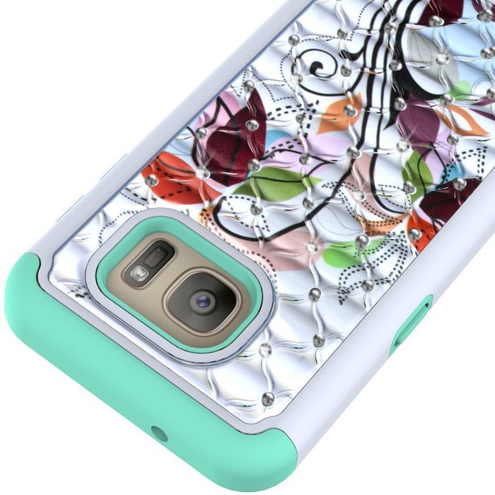 Galaxy S7 Case, HLCT Rugged Shock Proof Dual-Layer Case for Samsung Galaxy S7 (2016) (Owl Blue) N18