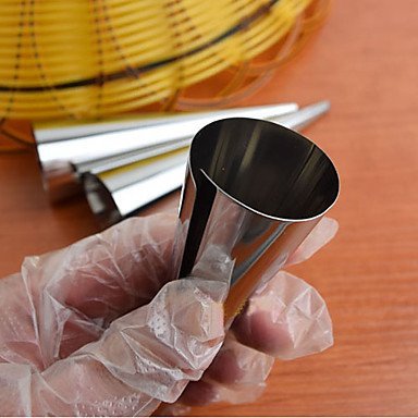 Y&XL&H Stainless Steel Cream Horn Cases Forms Pastry Dessert Baking Cream Horn Molds,Set of 3 N5