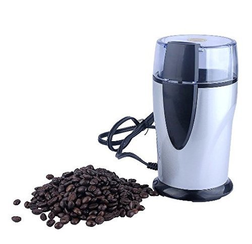 Brown Bear Supplies Electric Spice, Coffee and Herb Grinder with Stainless Steel Blades, Silver N6