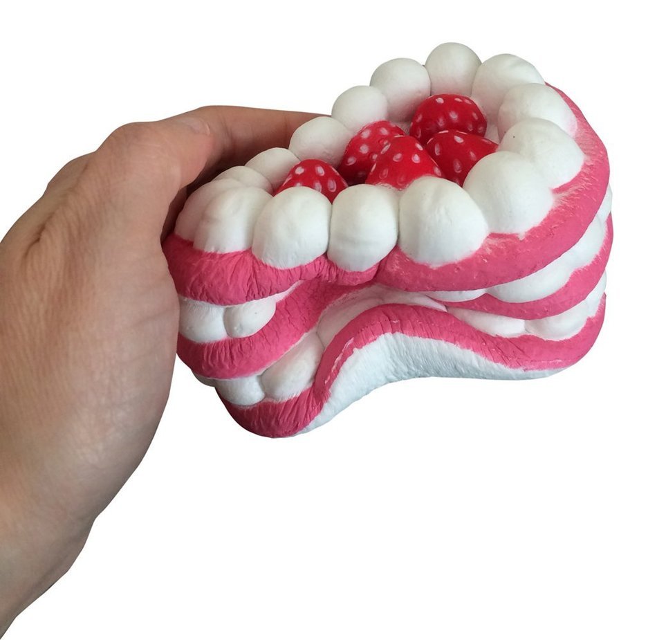 Squishy & Slow Rise SCENTED Eric Next Series JUMBO Strawberry Cake & Bonus Random Jenna Lyn Squishy! (Chocolate... N18