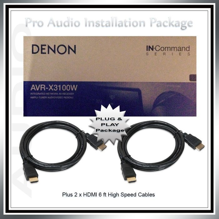 Denon AVR-X3100W 7.2 Channel Full 4K Ultra HD A/V Receiver with Bluetooth and WIFI Pro Audio Plug and Play Installation...