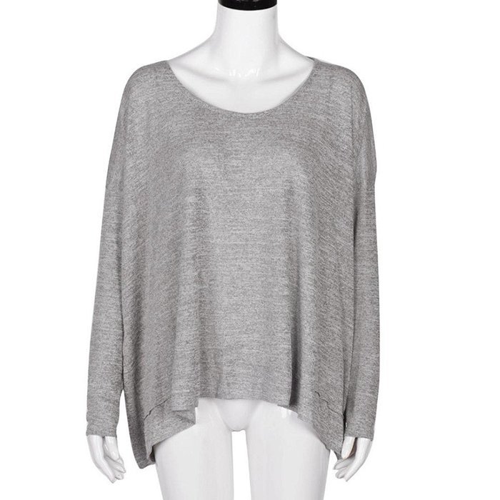 Backless Blouse,Morecome Women Loose Backless Long Sleeve Blouse Casual Vest Tops N5