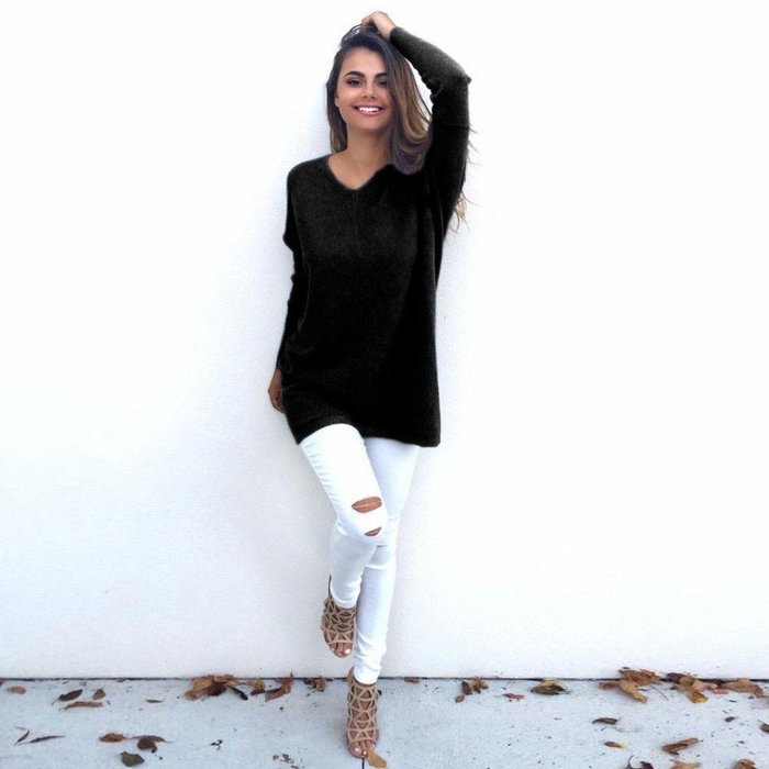 Casual Sweaters,Moreocme Womens Casual Long Sleeve Jumper Sweaters Coat N13