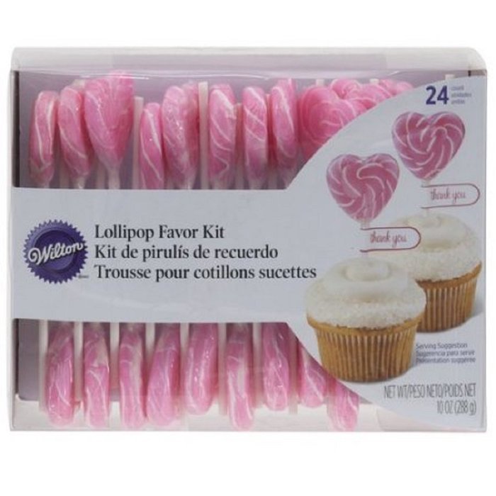 Lollipop Kit, Pink Heart Shaped-Wilton