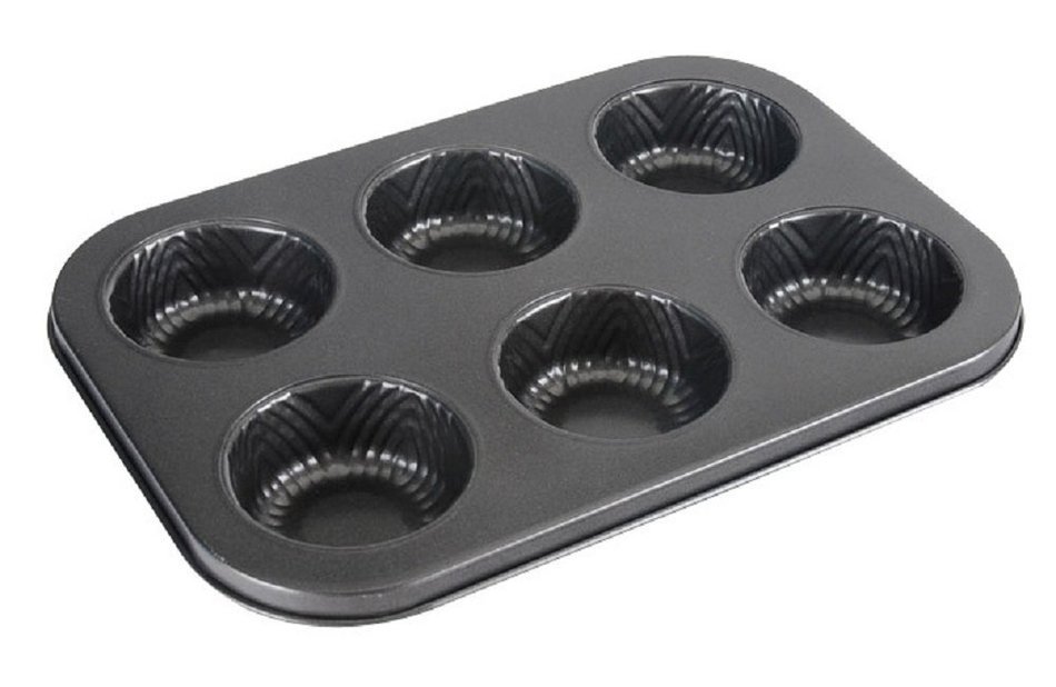 6 Cups Non-Stick Cake Pan, Certified Coating Healthy Living DIY for Home Kitchen and Catering (Round shape) N3