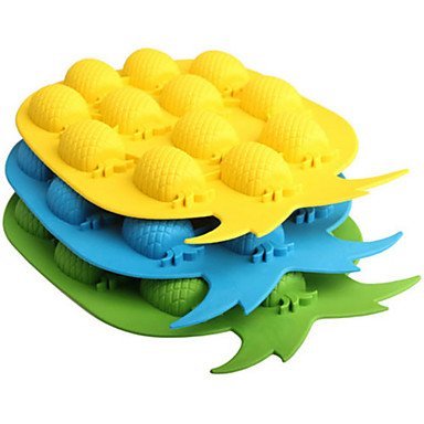 Sher Ice Maker Mould Bar Party Drink Ice Tray Pineapple Shape Ice Cube Freeze Mold (Random Color) N2