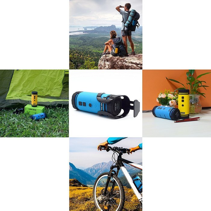 Bigrids Portable Stereo Bluetooth Speakers Perfect for Outdoor Cycling, Hiking and Climbing, Built-in Microphone... N7