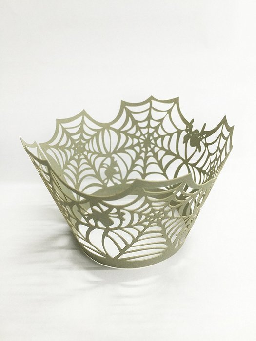 HUAL Cupcake Wrappers 50 Filigree Artistic Bake Cake Paper Cups Spider silk Lace Laser Cut Liner Baking Cup Muffin... N7
