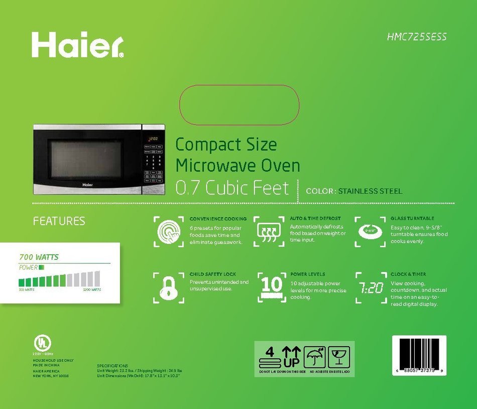 0.7 Cu. Ft. 700 Watt Microwave N12