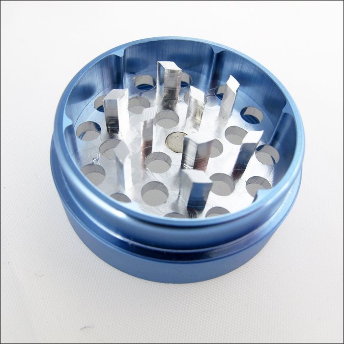 Sharp Stone Official Authentic Small 4 Piece Grinder Hard Top 1.5 Inches Blue + Free Performance Technology Wrist... N3