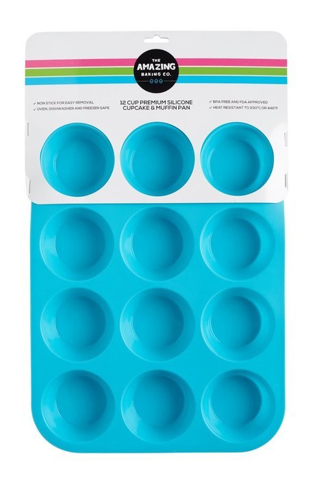 12 Cup, Non Stick, Premium Silicone Muffin Mold & Cupcake Pan/Silicone Baking Molds/Baking Cups N11