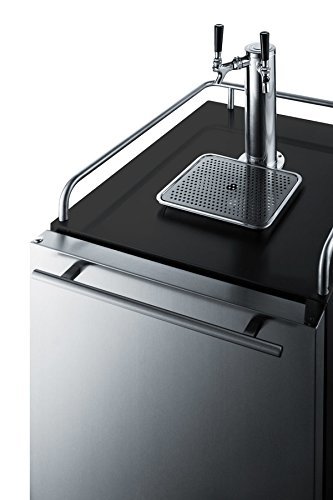Summit SBC677BITWIN 24" Built-In/Freestanding Beer Dispenser with 6.5 cu. ft. Capacity Dual Tap Factory Installed... N5