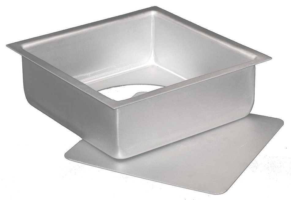 Dealglad 6 Inch x 6 Inch x 3 Inch Anodized Aluminum Square Cheesecake Pan Chiffon Cake Mold Baking Mould with...
