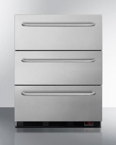 3 drawer, manual defrost, under counter drawer freezer