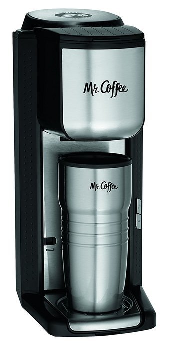 Mr. Coffee Grind n Brew Coffeemaker with Built-In Grinder and Travel Mug, SCGB200 N5