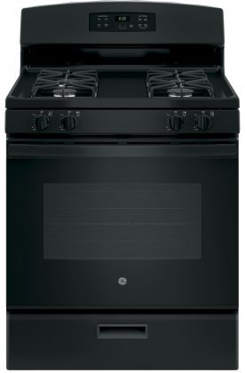 GE JGBS60DEKBB 30" Gas Freestanding Range with 4 Burners, Sealed Burner, 4.8 cu. ft. Primary Oven Capacity, in...