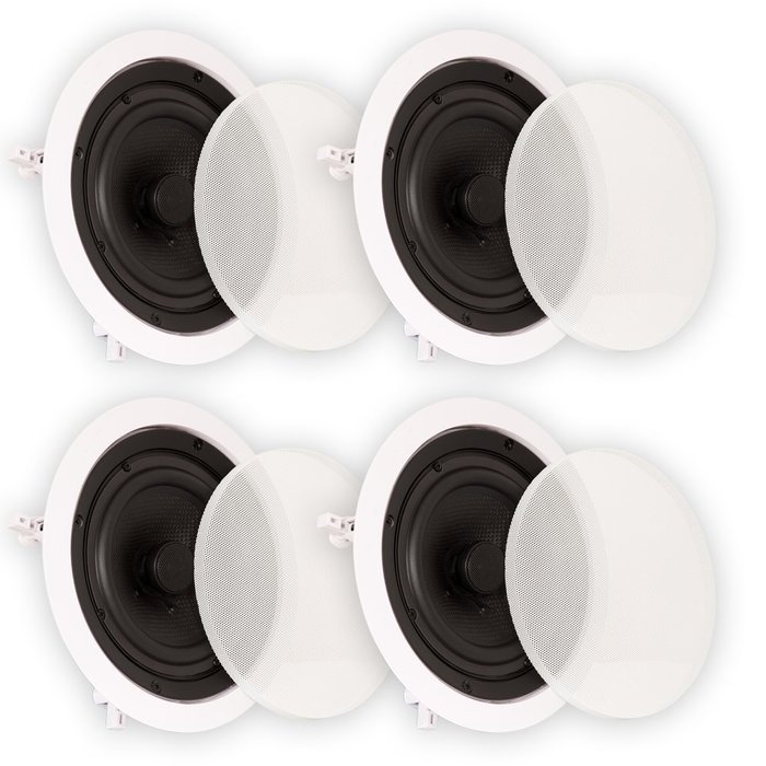 Theater Solutions TS65C In Ceiling 6.5" Speakers Surround Sound Home Theater 2 Pair Pack