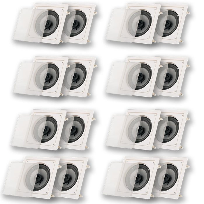 Acoustic Audio CS-I62S In Wall / Ceiling 6.5" Speakers 8 Pair Pack Home Theater 4000 Watts CS-I62S-8PR