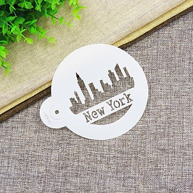 Y&XL&H Paris, London, New York Skylines Cookie Stencil Set,Stencils Decorations for Cakes,Cake Craft Stencils, N3