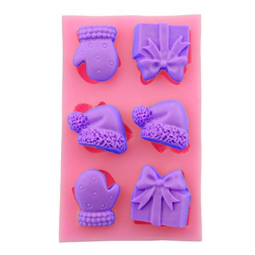Let'S Diy Christmas Gloves Shape Silicone Fondant Chocolate Candy Mould Cake Decoration Baking Tools N2