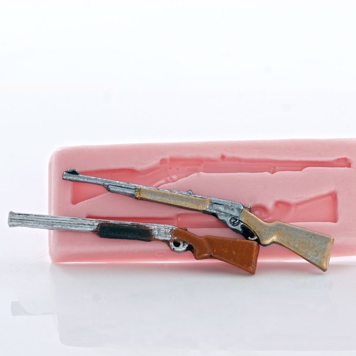 Miniature Rifle and Shot Gun Silicone Mold Food Safe, Craft, Jewelry Flexible Mold. N5