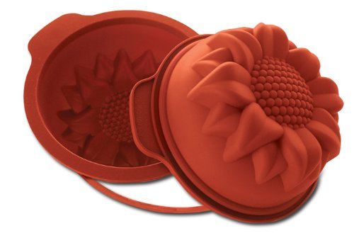 Silikomart Professional Flexible Bakeware: Sunflower 44 Oz, 7.08" Diameter x 3.34" High