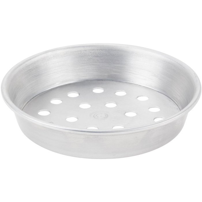 American Metalcraft A9006SP 5 1/2" x 1 1/8" Super Perforated Standard Weight Aluminum Tapered / Nesting Pizza...