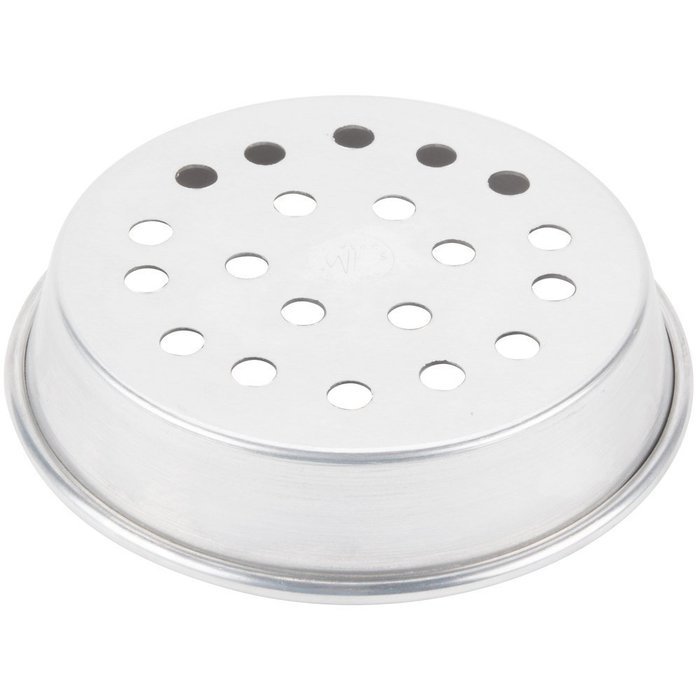 American Metalcraft A9006SP 5 1/2" x 1 1/8" Super Perforated Standard Weight Aluminum Tapered / Nesting Pizza... N2