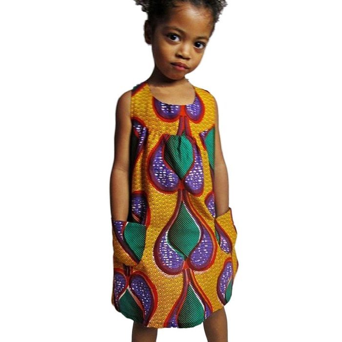 Kids Dress,Morecome Girls Kids Short Sleeve Clothes Africa Print Tops Dress N4