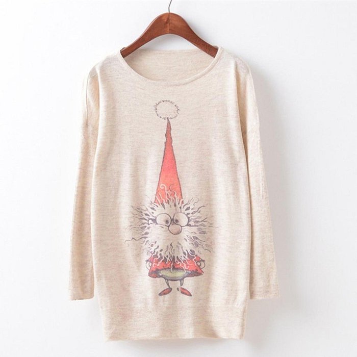 Knit Sweater,Morecome Womens Christmas Batwing Long Sleeve Loose Knitwear Tops (D) N16