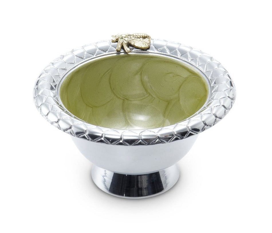 Julia Knight Queen Bee Pedestal Bowl, 5-Inch, Kiwi N7