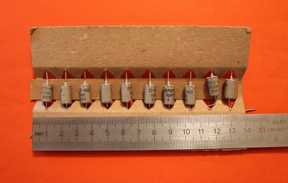 Capacitor tantalum K53-4AV 30V 15uF USSR 20 pcs