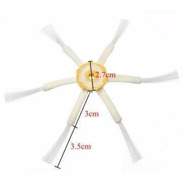 Replacement 6 Armed Side Brush Spare Part For IRobot Roomba 500 600 700 Series
