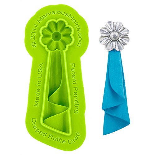 Draped Ruffle Drop Mold by Marvelous Molds N2