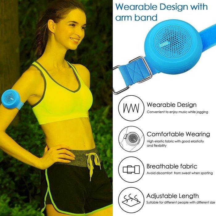 Docooler Wireless Bluetooth Outdoor Speaker Bluetooth 4.0 APP Hands-free with Mic Black for iOS / Android Smart... N7