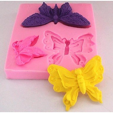Y&XL&H Butterfly Fondant Cake Chocolate Silicone Mold Cake Decoration Tools,L8cmW8.5cmH1.4cm N3