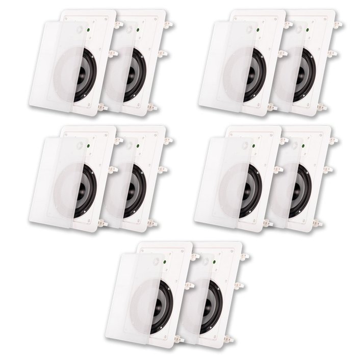 Acoustic Audio CS-IW620-5PR 250 Watt 6.5" 2-Way Home Theater In-Wall/Ceiling Speakers (5-Pair)