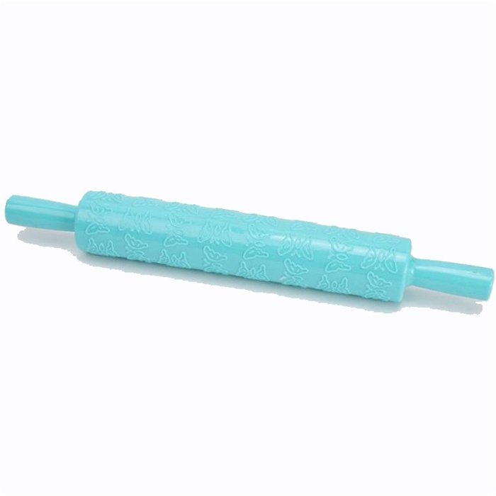 Yingwei Blue Plastic Embossed Textured Patterned Fondant Rolling Pins