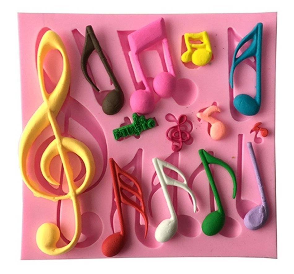 Candy Making Molds,Smozer&reg; Silicone Decorating Candy Mold Cake Molds Musical Note Red