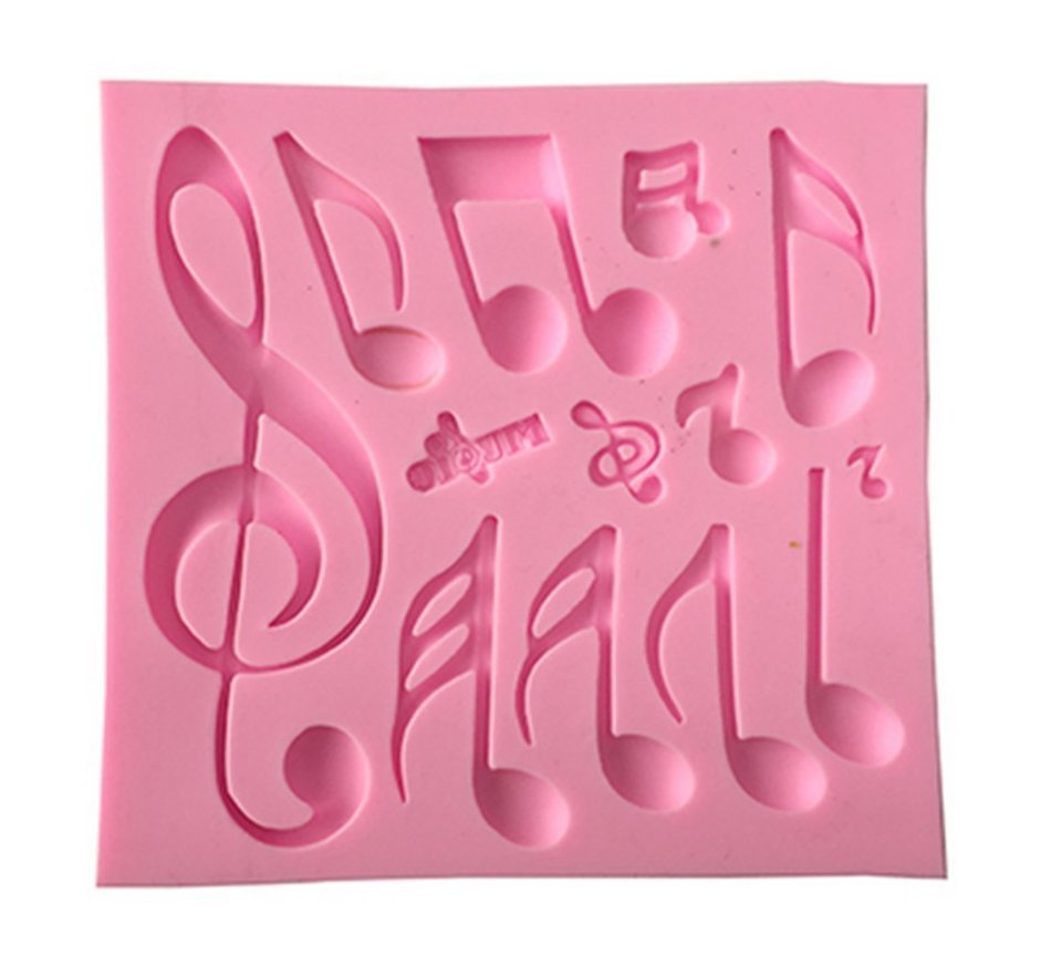 Candy Making Molds,Smozer&reg; Silicone Decorating Candy Mold Cake Molds Musical Note Red N2