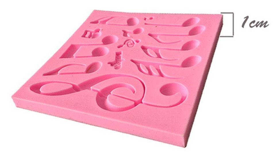 Candy Making Molds,Smozer&reg; Silicone Decorating Candy Mold Cake Molds Musical Note Red N3