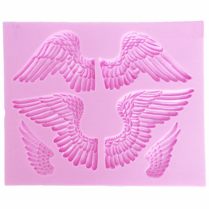Funshowcase Assorted Size Angel's Wings Candy Silicone Mold for Sugarcraft, Cake Decoration, Cupcake Topper, Chocolate... N3