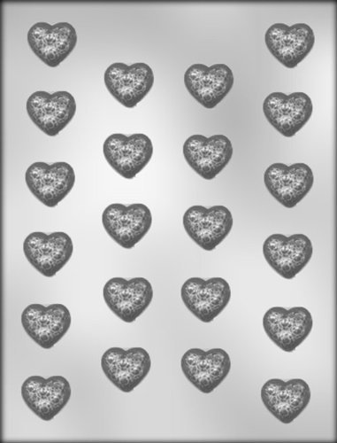 CK Products 1-Inch Heart with Roses Chocolate Mold