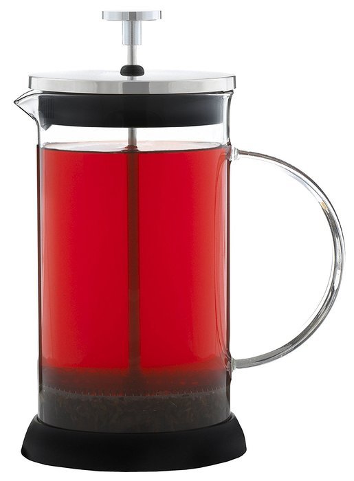 GROSCHE LISBON French press coffee and tea press, 350 ml 11.8 oz fl. oz capacity, Glass body with SS filter press... N5