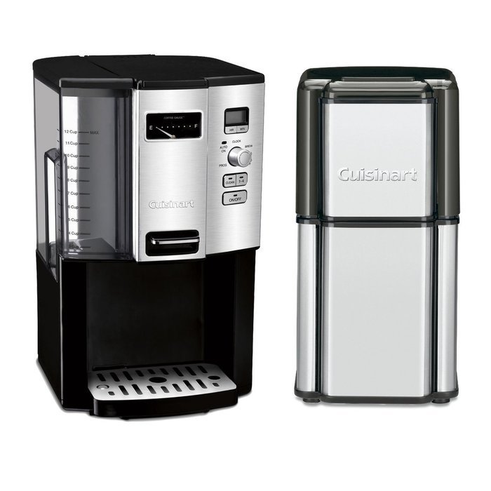 Cuisinart DCC-3000 Coffee-on-Demand 12-Cup Programmable Coffeemaker + Cuisinart DCG-12BC REFURBISHED Grind Central... N2