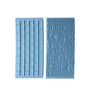 Y&XL&H 2pcs Bakeware Stone Walls Tree Bark Design Fondant Caked Decoration Tools for Cake DIY N3